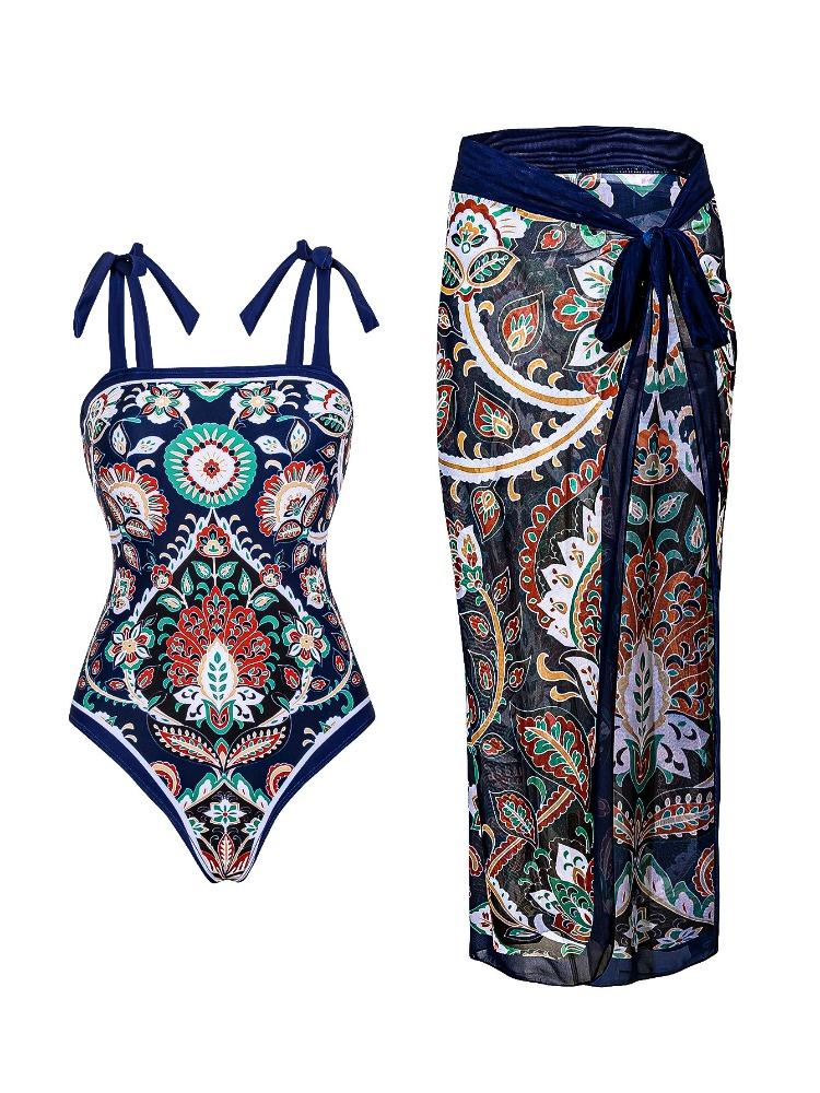 Printed Tie Back Sexy One Piece Bikini Swimsuit Two Piece Set With Cover Up Fashion Elegant Beach Vacation Outfit XL
Printed Tie Back Sexy One Piece Bikini Swimsuit Two Piece Set With Cover Up Fashion Elegant Beach Vacation Outfit XL