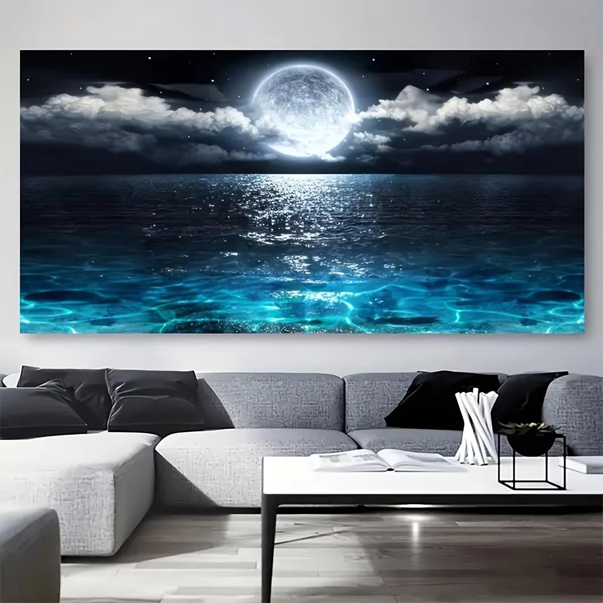 A Frameless Moonlight Ocean Canvas Wall Art, Large Abstract Moonlight Reflection Printing, Modern Home Decoration, Suitable for (as the picture,50x100cm No Frame)
A Frameless Moonlight Ocean Canvas Wall Art, Large Abstract Moonlight Reflection Printing, Modern Home Decoration, Suitable for (as the picture,50x100cm No Frame)