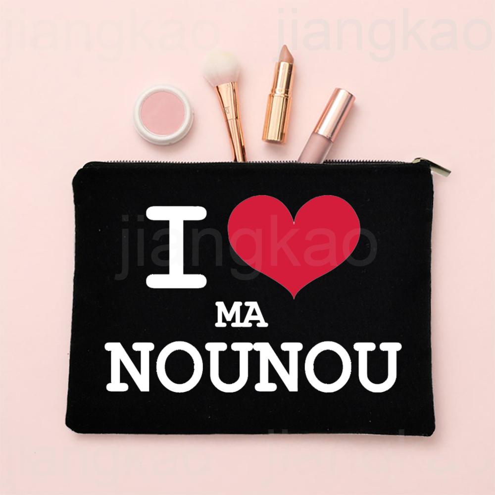 I Love My Nanny French Print Makeup Bag Travel Toiletries Organizer Pouch Women Cosmetic Case Zipper Bags Thanks Gift for Nounou
I Love My Nanny French Print Makeup Bag Travel Toiletries Organizer Pouch Women Cosmetic Case Zipper Bags Thanks Gift for Nounou