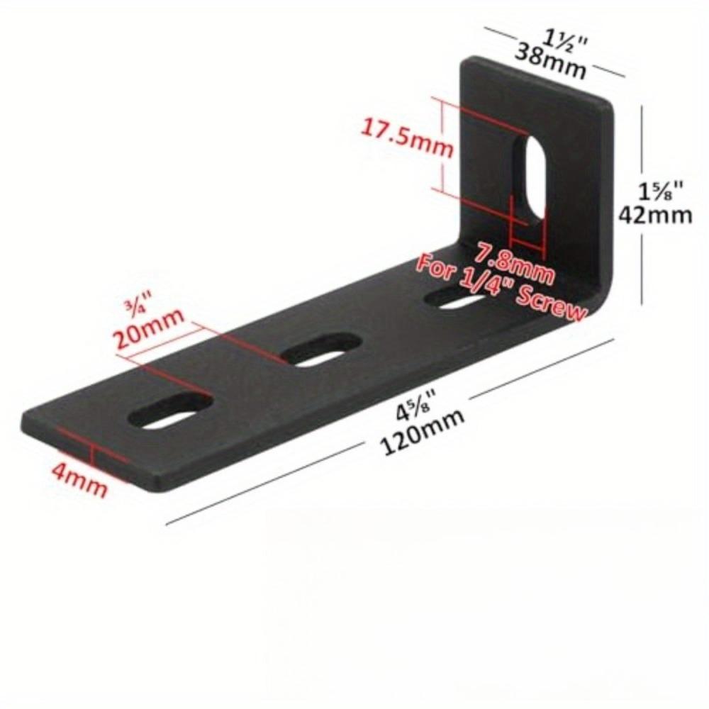 4pcs Heavy Duty Slotted L Right Angle Bracket, 8 Gauge Carbon Steel Corner Brace, Pre-drilled Hole for Wood Shelf Furniture чорний
4pcs Heavy Duty Slotted L Right Angle Bracket, 8 Gauge Carbon Steel Corner Brace, Pre-drilled Hole for Wood Shelf Furniture чорний