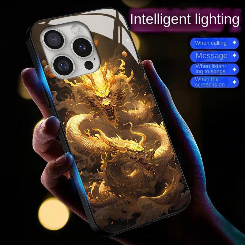For iPhone 16 Pro Max Case Call Flash Series Pattern Printing Tempered Glass+TPU Combo Phone Case Golden Dragon
For iPhone 16 Pro Max Case Call Flash Series Pattern Printing Tempered Glass+TPU Combo Phone Case Golden Dragon