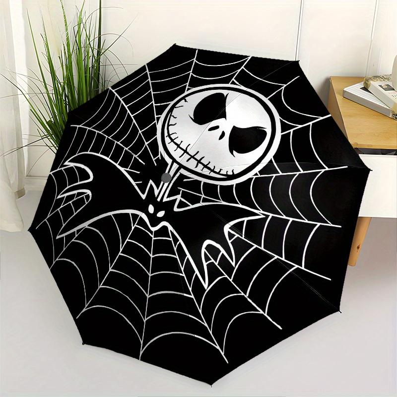 Bat SkullSpiderweb Themed Automatic Opening and Closing Folding Umbrella, Reinforced 8 Ribs, Compact Travel Design, Fashionable Folding Umbr
Bat SkullSpiderweb Themed Automatic Opening and Closing Folding Umbrella, Reinforced 8 Ribs, Compact Travel Design, Fashionable Folding Umbr