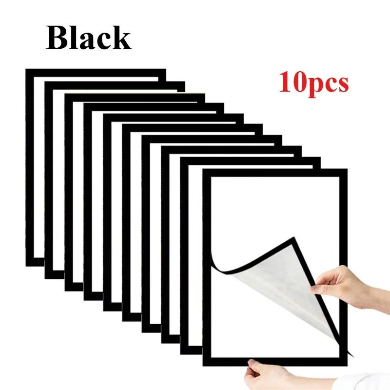 10pcs Rectangular Magnetic Photo Frame A4 Black Self Adhesive No Punch Display Frame Reusable Wall Poster Frame
10pcs Rectangular Magnetic Photo Frame A4 Black Self Adhesive No Punch Display Frame Reusable Wall Poster Frame