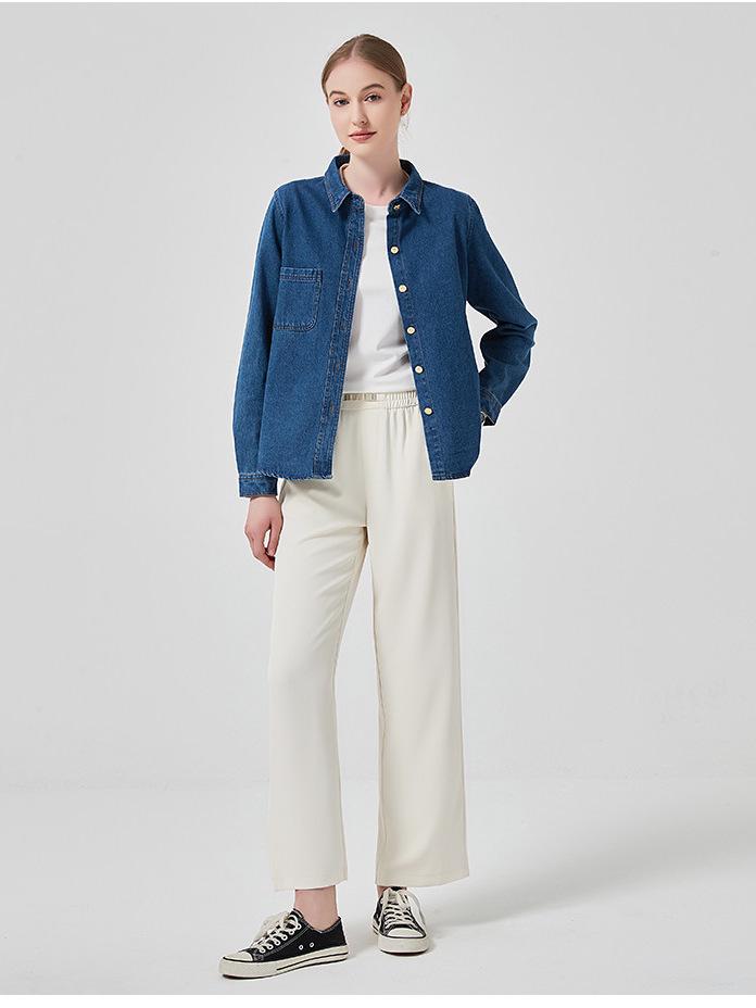 Women s Dark Blue Denim Shirt Jacket - 2026 Spring Retro Lapel Cardigan, Casual Versatile Button-Up Top Medium темно-синього кольору
Women s Dark Blue Denim Shirt Jacket - 2026 Spring Retro Lapel Cardigan, Casual Versatile Button-Up Top Medium темно-синього кольору