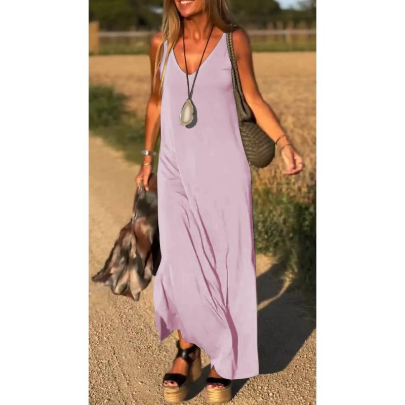 New Women s Sexy V-Neck Camisole Maxi Dress, Trendy Sleeveless Loose Fit Long Dress for Summer Beach & Party 5XL світло-фіолетового кольору
New Women s Sexy V-Neck Camisole Maxi Dress, Trendy Sleeveless Loose Fit Long Dress for Summer Beach & Party 5XL світло-фіолетового кольору