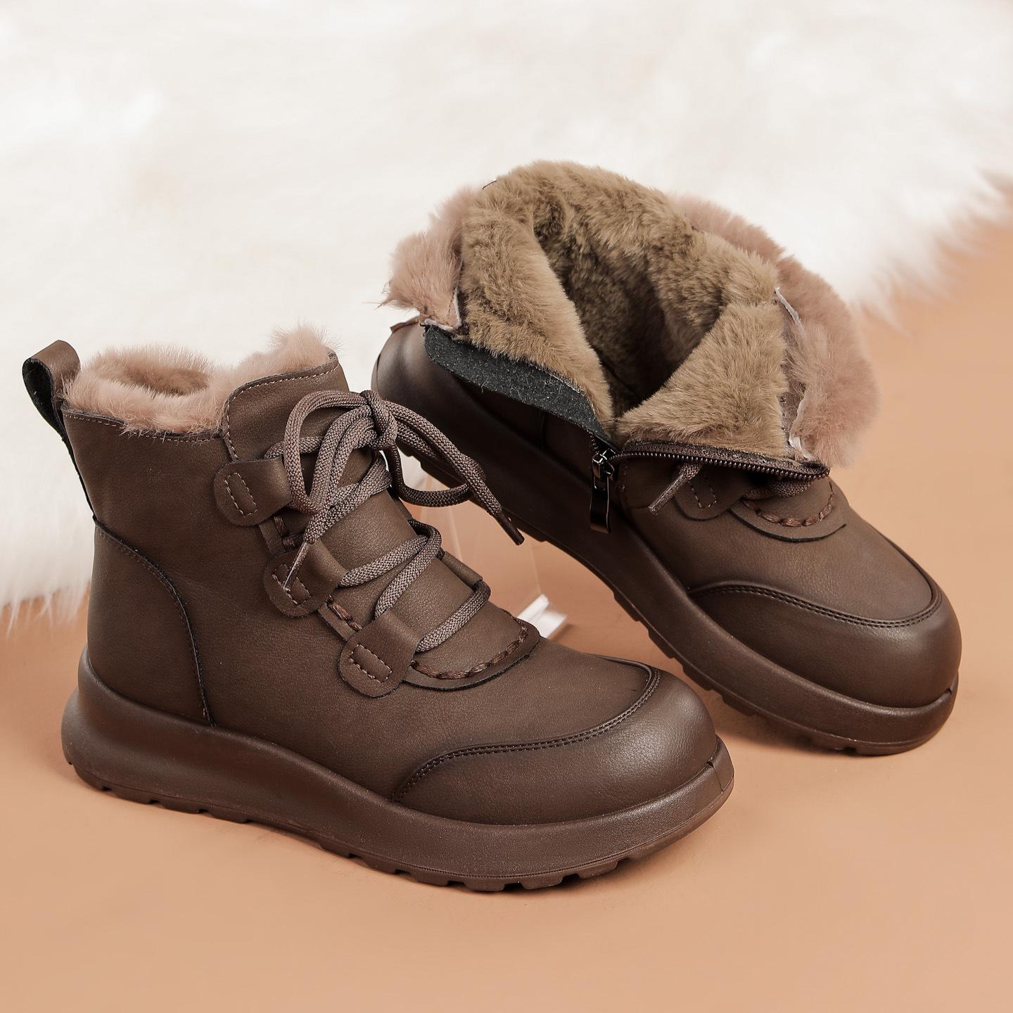 Зимние утепленные нескользящие сноубутсы для женщин - Теплые, на велюровой подкладке, короткие ботинки для женщин среднего и пожилого возраста 41 коричневый
Зимние утепленные нескользящие сноубутсы для женщин - Теплые, на велюровой подкладке, короткие ботинки для женщин среднего и пожилого возраста 41 коричневый