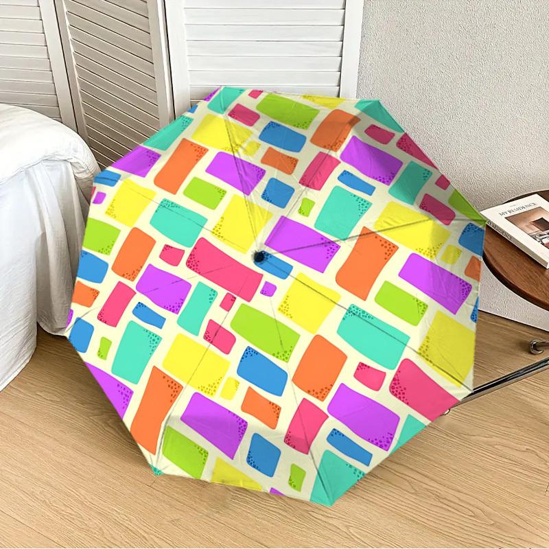1pc Colorful Squares Pattern Automatic Folding Umbrella, 8-Rib Durable Frame, Durable Foldable Design - Elegant Gift for Commute yy251210082
1pc Colorful Squares Pattern Automatic Folding Umbrella, 8-Rib Durable Frame, Durable Foldable Design - Elegant Gift for Commute yy251210082