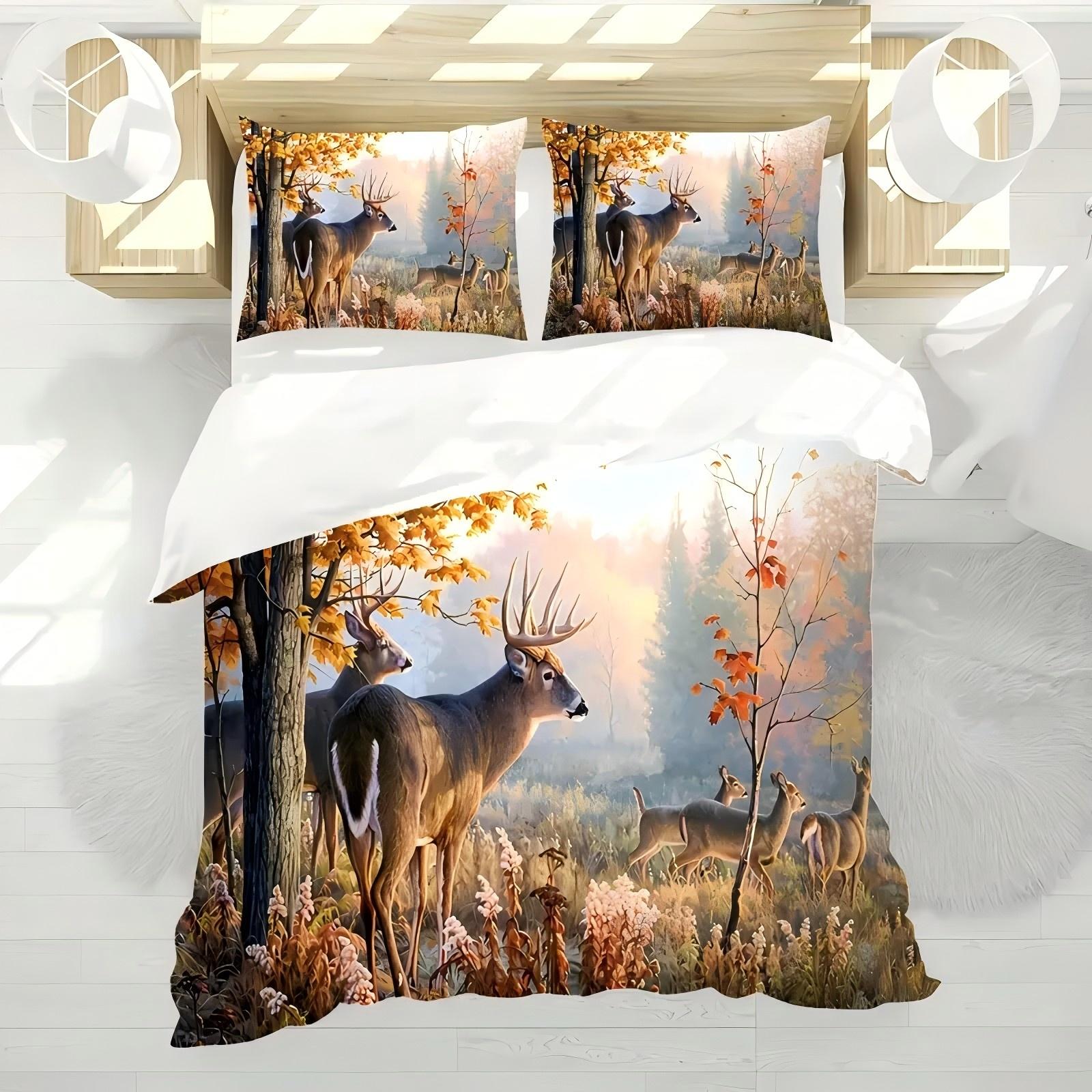 Deer Floral Pattern 3D Printed Duvet Cover Retro Artistic Style Bedding Set For Kids Teens Adults Wildlife Theme Quilt Cover 135x200cm 2pcs
Deer Floral Pattern 3D Printed Duvet Cover Retro Artistic Style Bedding Set For Kids Teens Adults Wildlife Theme Quilt Cover 135x200cm 2pcs