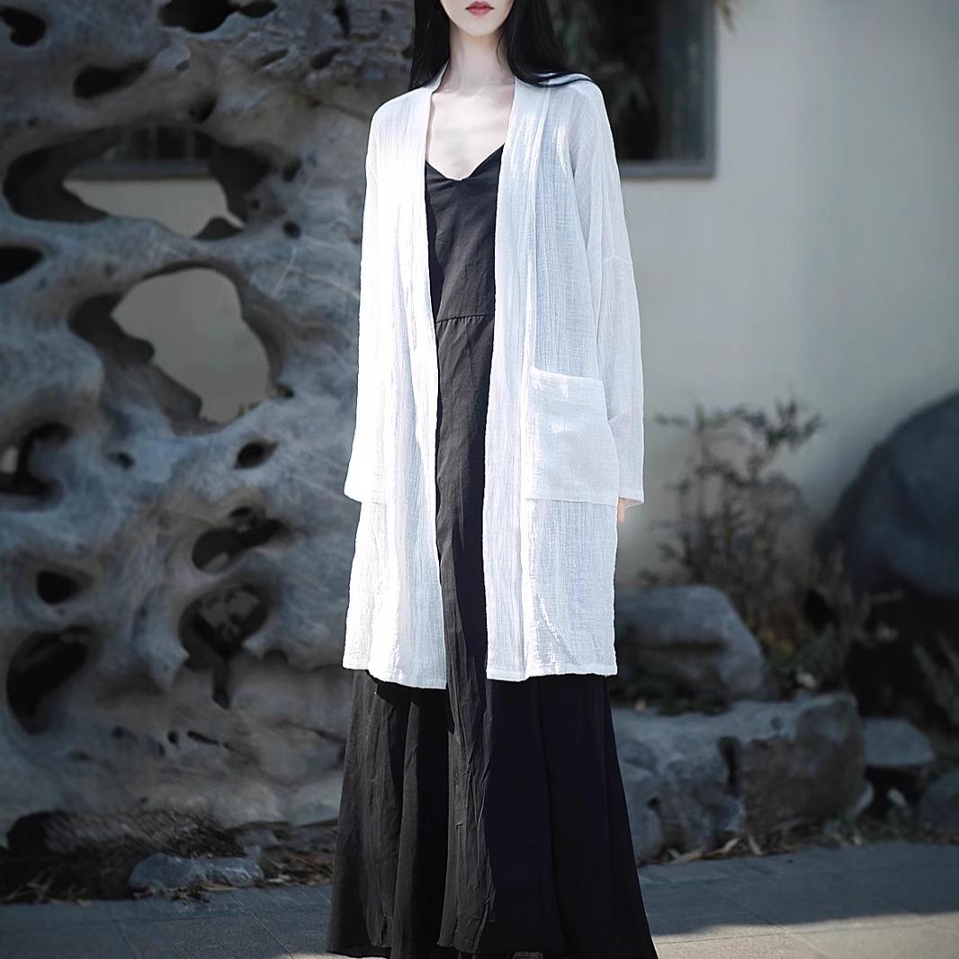 Кардиган из хлопка и льна в стиле дзен - Защита от солнца весной/летом One Size белый
Кардиган из хлопка и льна в стиле дзен - Защита от солнца весной/летом One Size белый