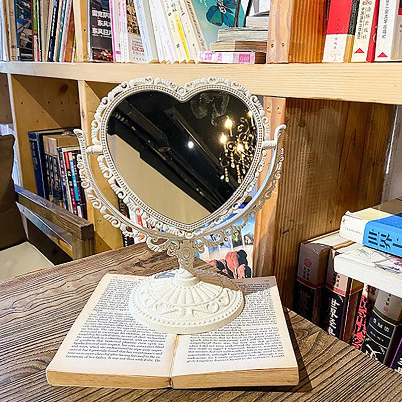 European-Style Retro Double-Sided Makeup Mirror Lovely Girl Oval Princess Cosmetic Mirror Bedroom Heart-Shaped Dressing Mirror
European-Style Retro Double-Sided Makeup Mirror Lovely Girl Oval Princess Cosmetic Mirror Bedroom Heart-Shaped Dressing Mirror