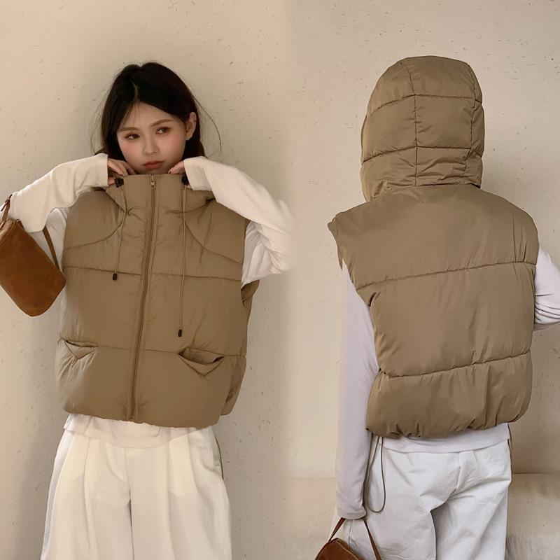 Cotton vest women s autumn and winter new student hooded thickened cotton vest cotton vest short vest XXL хаки
Cotton vest women s autumn and winter new student hooded thickened cotton vest cotton vest short vest XXL хаки