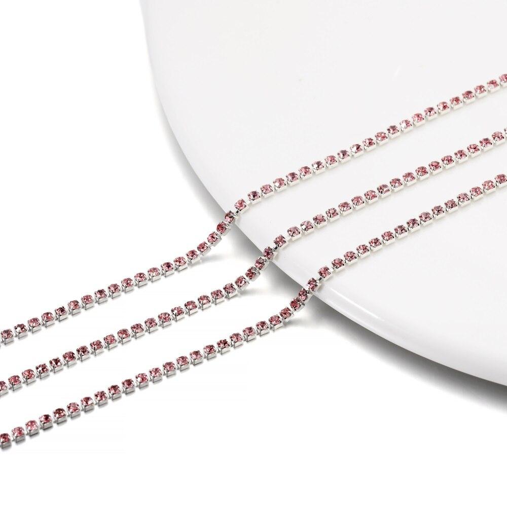 1-метровий ланцюжок зі стразами, срібна основа, скляні стрази, барвисті оздоблювальні ланцюжки для чашок для намиста своїми руками, аксесуари для виготовлення прикрас
1-метровий ланцюжок зі стразами, срібна основа, скляні стрази, барвисті оздоблювальні ланцюжки для чашок для намиста своїми руками, аксесуари для виготовлення прикрас