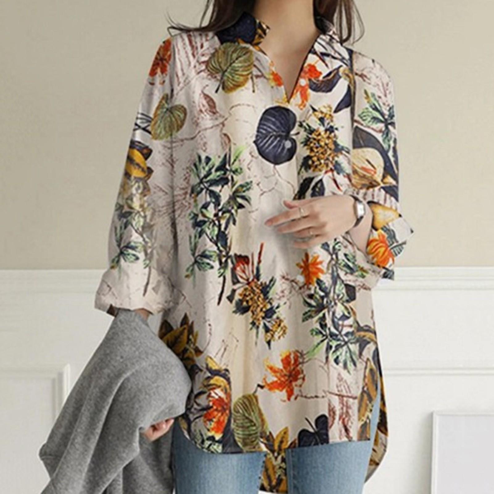 Women s New Shirt Striped Printed Slit Long Sleeve Button Casual Top L хакі
Women s New Shirt Striped Printed Slit Long Sleeve Button Casual Top L хакі