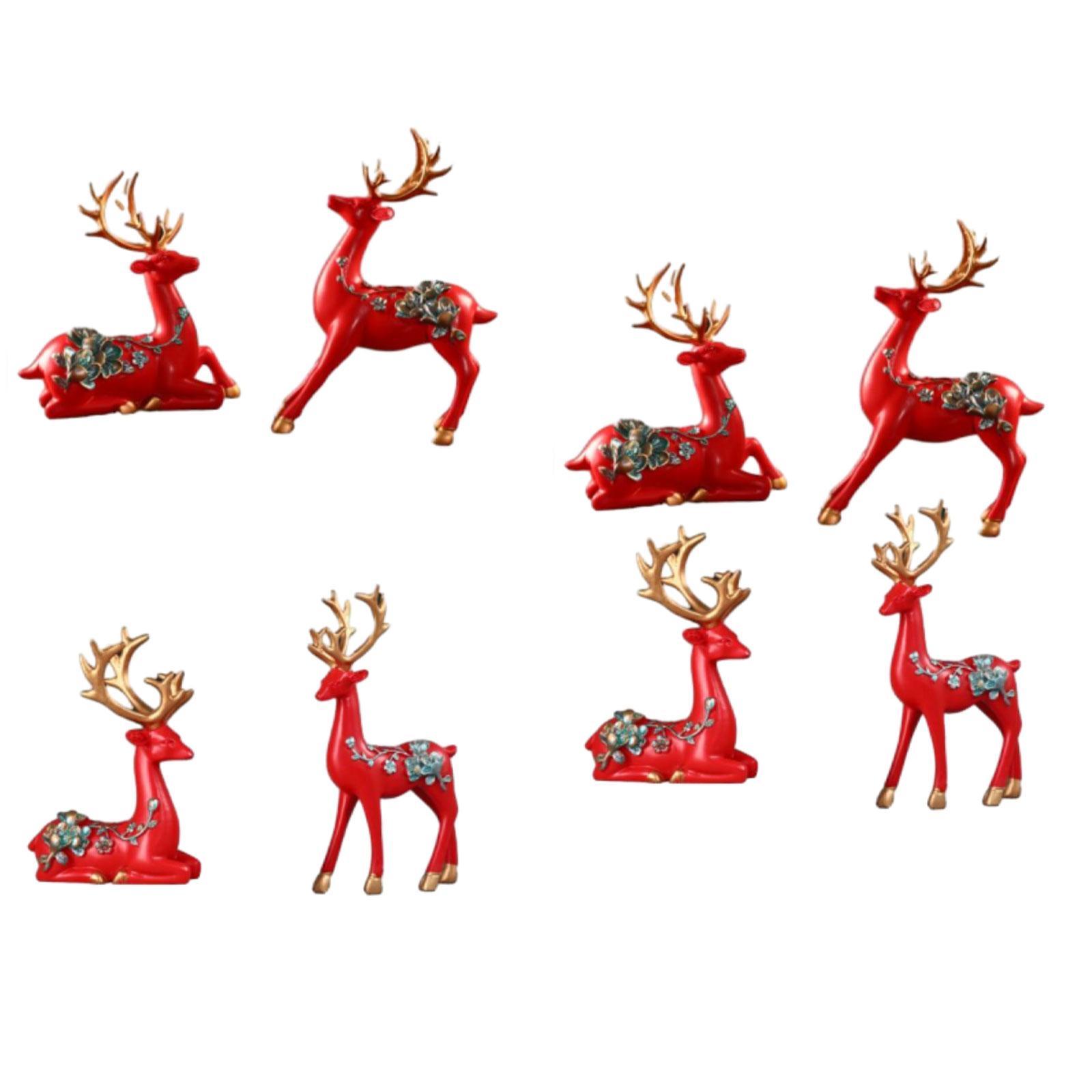 2Pcs Reindeer Figurines Artwork Deer Statues for Living Room Desktop Bedroom S
2Pcs Reindeer Figurines Artwork Deer Statues for Living Room Desktop Bedroom S