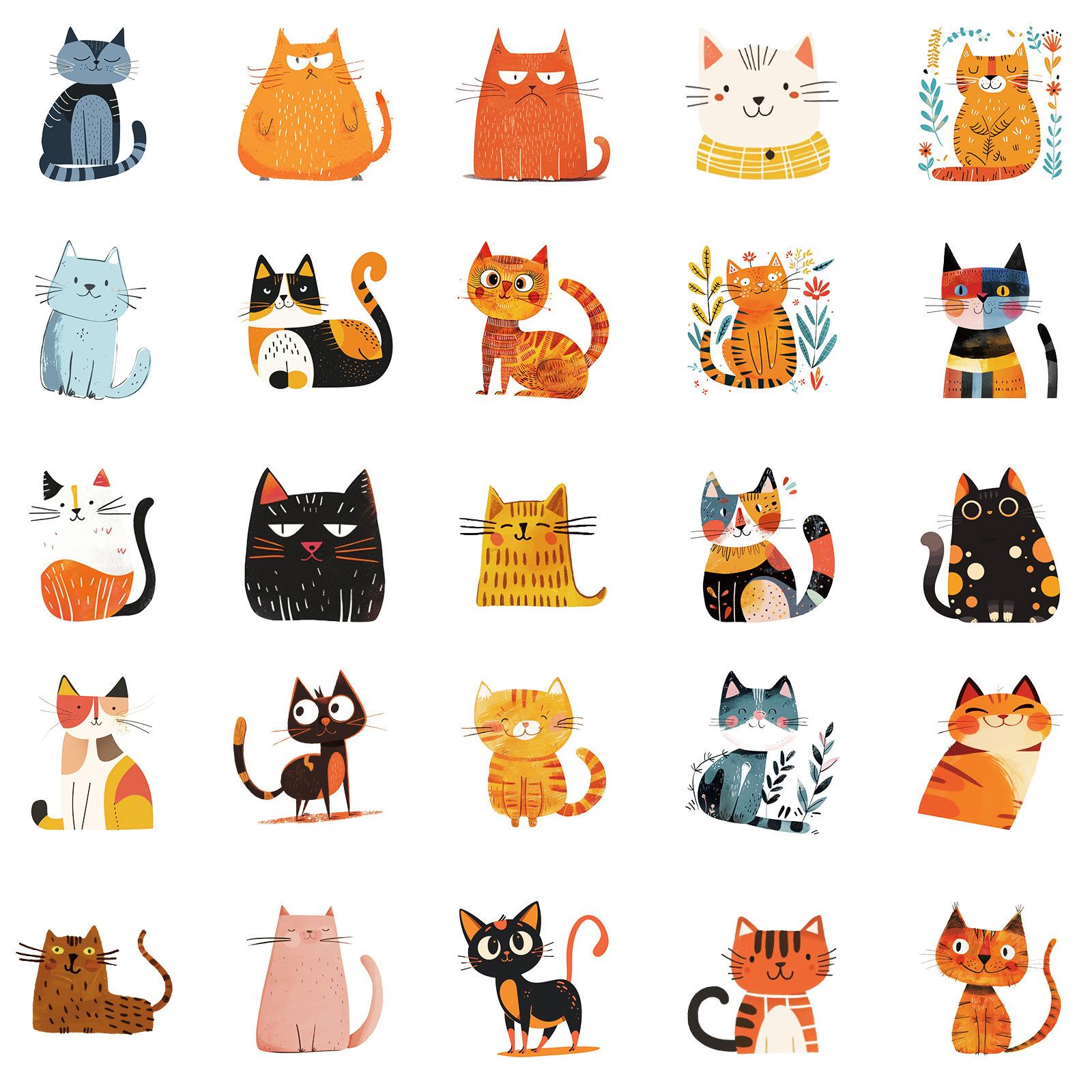 50 PCS Cartoon Cat Waterproof Stickers DIY Refrigerator Notebook Notebook Notebook Computer Water Cup Luggage Decoration 50pcs
50 PCS Cartoon Cat Waterproof Stickers DIY Refrigerator Notebook Notebook Notebook Computer Water Cup Luggage Decoration 50pcs