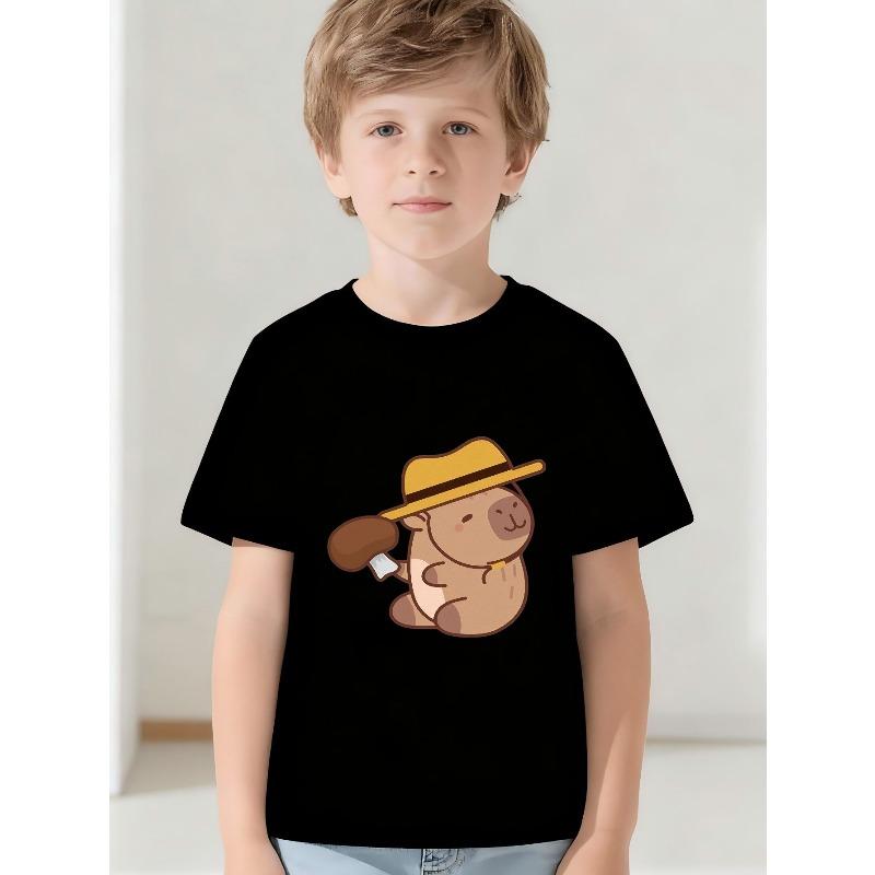 European Size Boys Round-neck Short-sleeved T-shirt with Cartoon Calabria Pattern Print 98cm чёрный
European Size Boys Round-neck Short-sleeved T-shirt with Cartoon Calabria Pattern Print 98cm чёрный