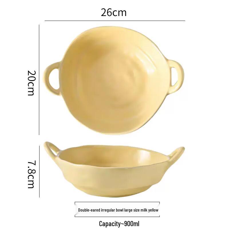 ZISIZ Ceramic Double Handle Soup Noodle Bowl
ZISIZ Ceramic Double Handle Soup Noodle Bowl