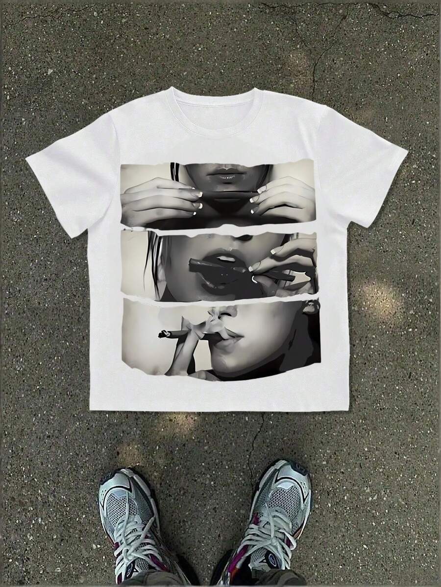 Black White Female Portrait Graphic Tee Vintage Aesthetic Art Style Oversized Unisex T Shirt Smoking S
Black White Female Portrait Graphic Tee Vintage Aesthetic Art Style Oversized Unisex T Shirt Smoking S