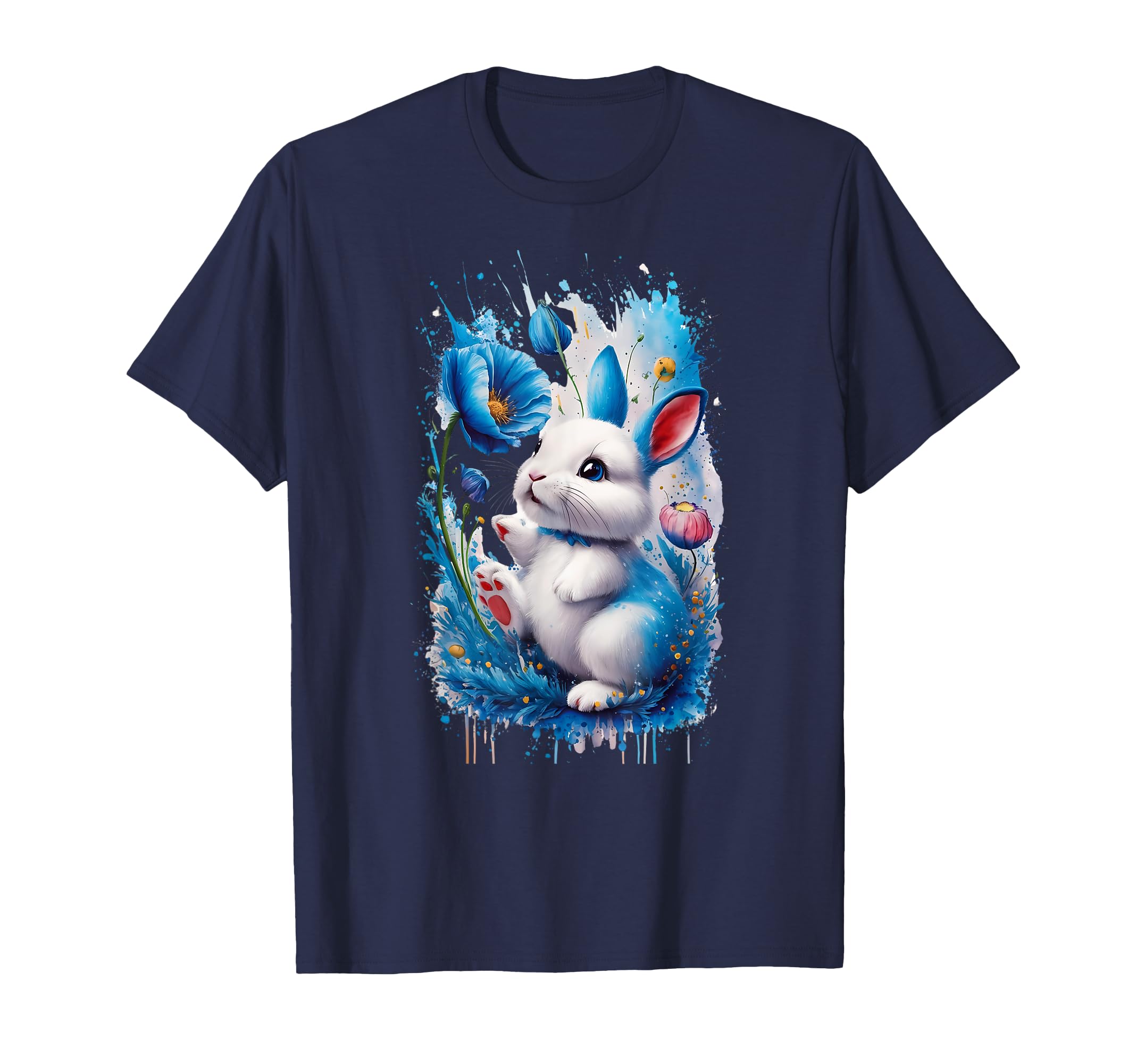 Adorable bunny rabbit with blue flowers. Girls, toddlers. T-shirt
Adorable bunny rabbit with blue flowers. Girls, toddlers. T-shirt
