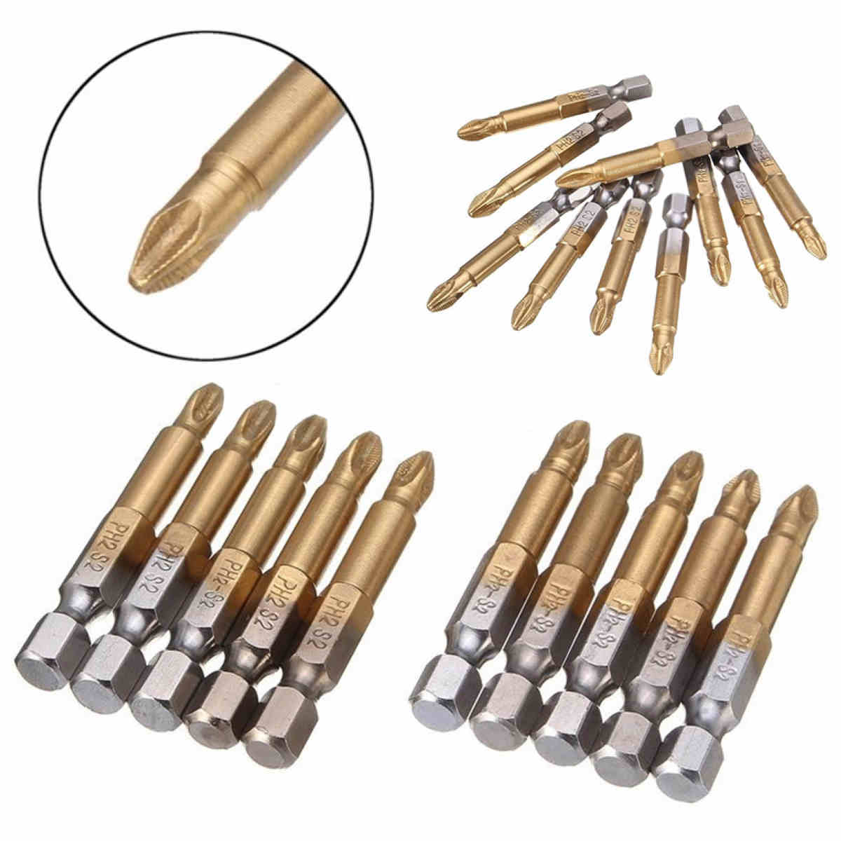 Набор из 10 шт. PH2 с крестовой головкой 1/4 дюйма, набор отверток с шестигранным хвостовиком, легированная сталь 50 мм
Набор из 10 шт. PH2 с крестовой головкой 1/4 дюйма, набор отверток с шестигранным хвостовиком, легированная сталь 50 мм