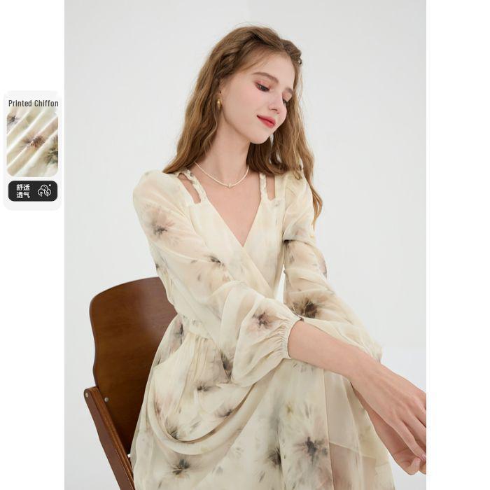Gentle Wind Chiffon Floral Dress: Women s Spring/Summer 2026 A-line Tea Break Dress with Long Sleeves and Slimming Fit. Medium
Gentle Wind Chiffon Floral Dress: Women s Spring/Summer 2026 A-line Tea Break Dress with Long Sleeves and Slimming Fit. Medium