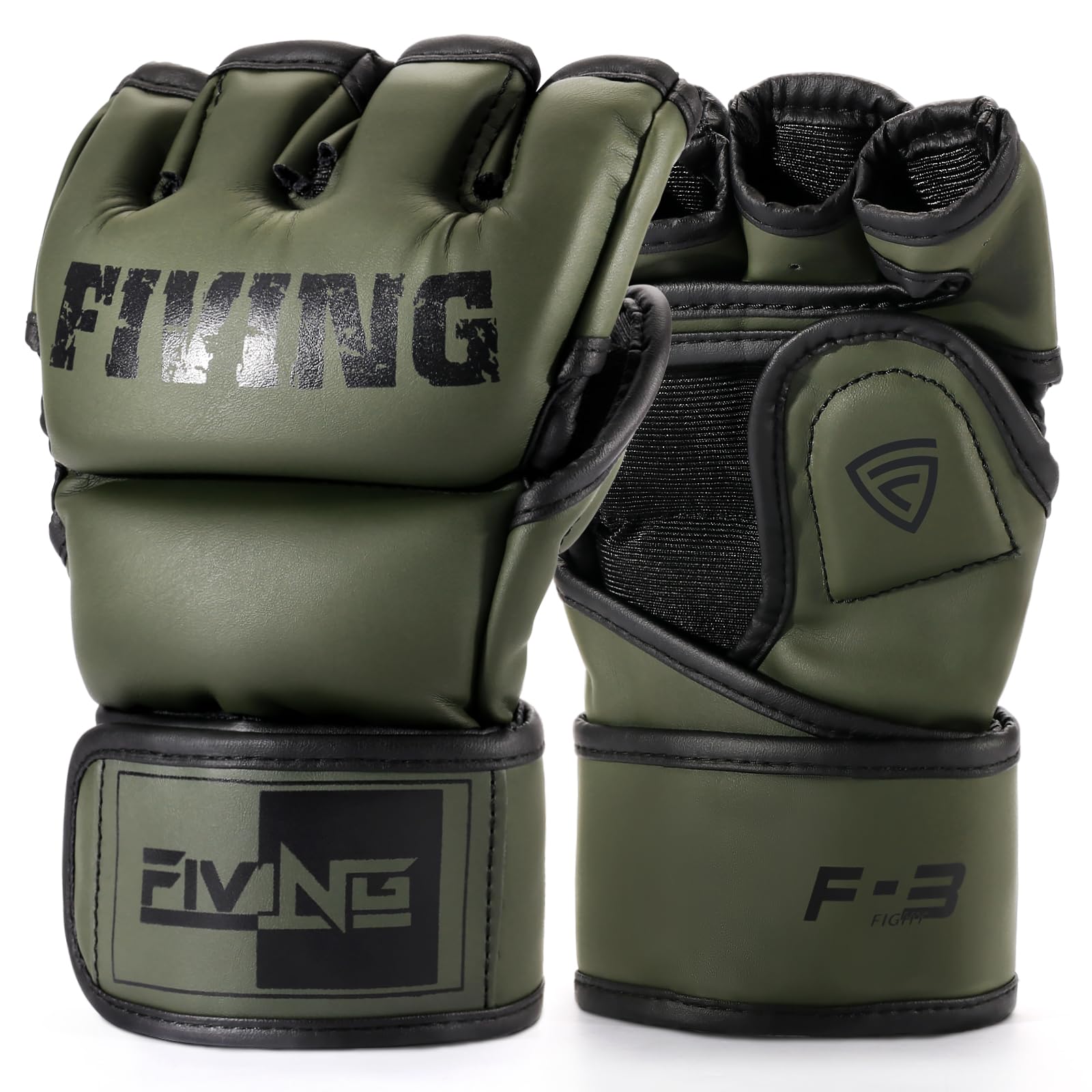FIVING Open Finger Gloves MMA Boxing Gloves Gloves Mixed Martial Arts Boxing Muay Thai Karate Taekwondo etc Trailing Unisex Olive (M, Green)
FIVING Open Finger Gloves MMA Boxing Gloves Gloves Mixed Martial Arts Boxing Muay Thai Karate Taekwondo etc Trailing Unisex Olive (M, Green)