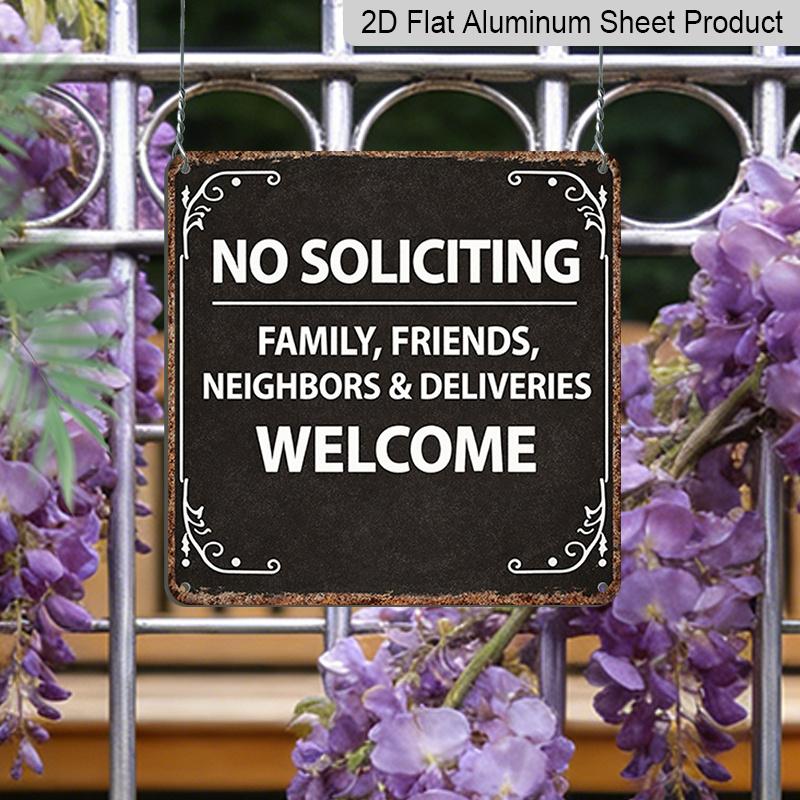 2D Flat - 1pc, Home Entrance Decoration, Humorous Warning Sign, Vintage Aluminum Plaque, Home Wall Art, No Soliciting, Fun Wall Decor, Suitable for 20*20cm
2D Flat - 1pc, Home Entrance Decoration, Humorous Warning Sign, Vintage Aluminum Plaque, Home Wall Art, No Soliciting, Fun Wall Decor, Suitable for 20*20cm