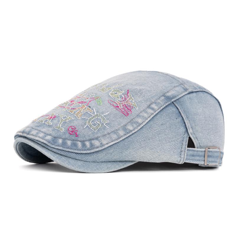Летняя вышитая кепка женская винтажная джинсовая кепка с надписью мужской берет светло-синий
Летняя вышитая кепка женская винтажная джинсовая кепка с надписью мужской берет светло-синий