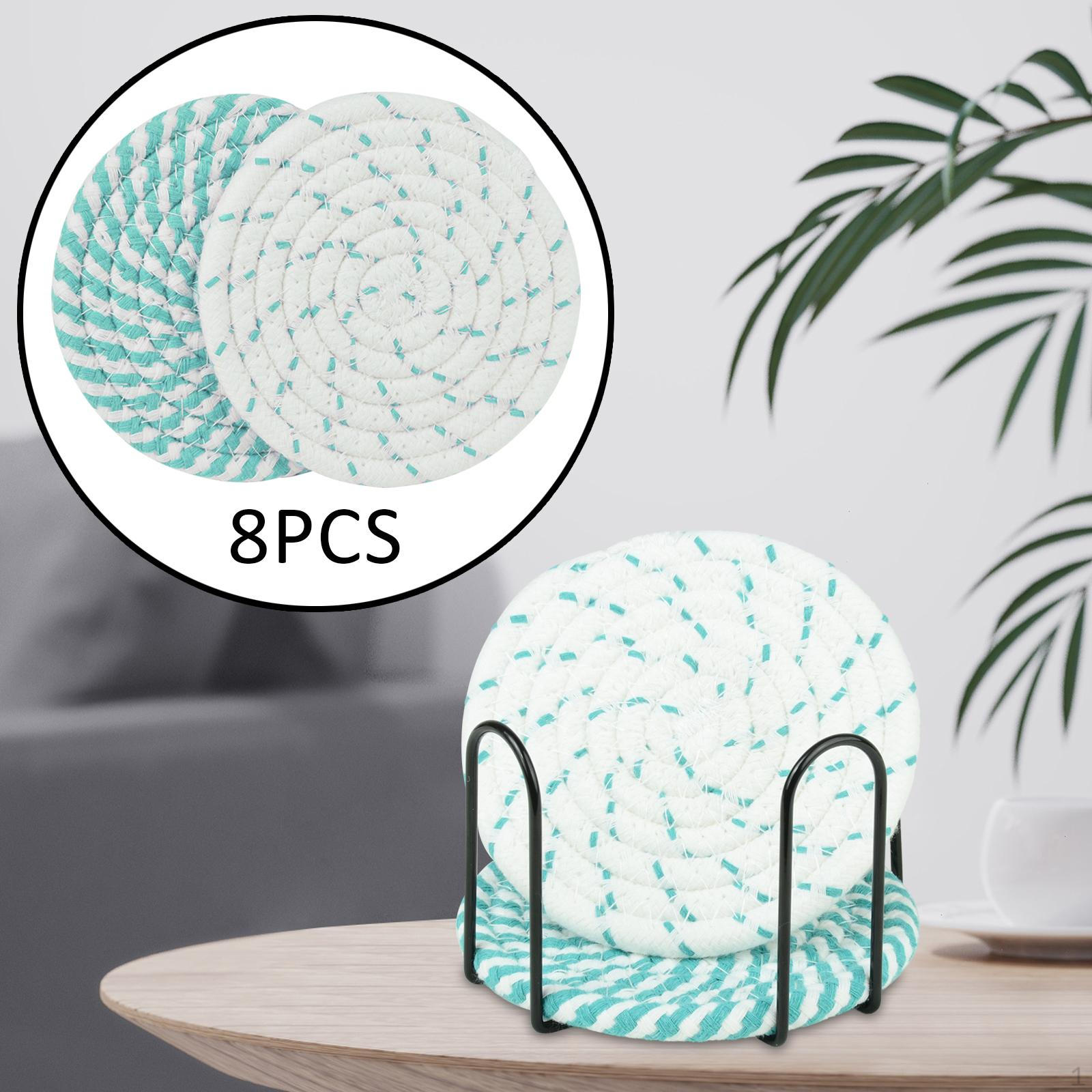 8 шт. Круглый тканый коврик под тарелку, теплоизоляционная подложка, деревенский коврик под стакан для кухни с держателем синий
8 шт. Круглый тканый коврик под тарелку, теплоизоляционная подложка, деревенский коврик под стакан для кухни с держателем синий