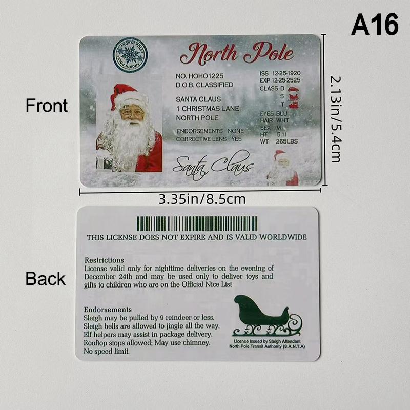 Card Santa Claus Flying Licence Christmas Eve Driving Licence Creative Christmas Gift For Children Kids Christmas Decoration
Card Santa Claus Flying Licence Christmas Eve Driving Licence Creative Christmas Gift For Children Kids Christmas Decoration
