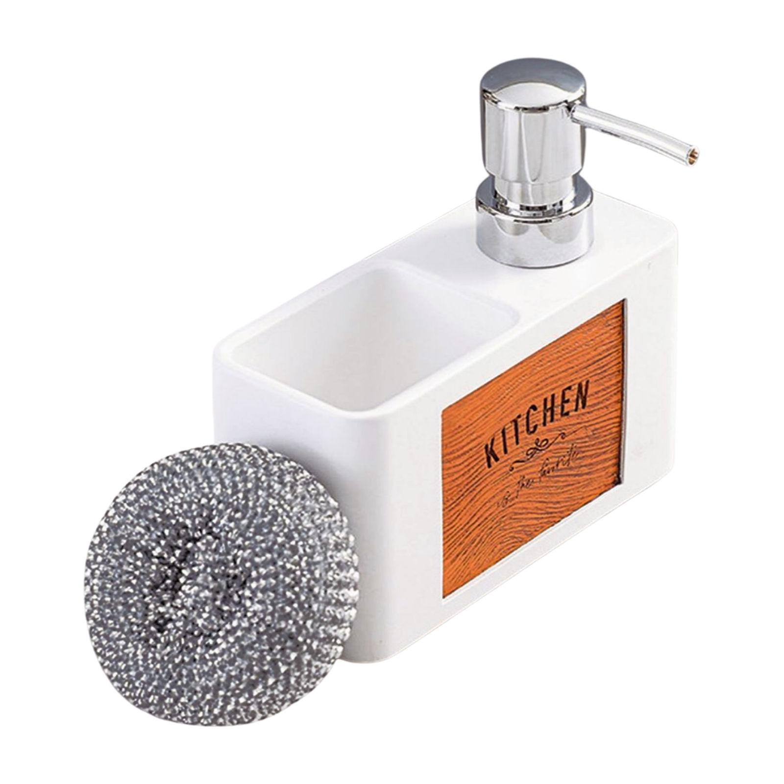 Диспенсер для кухонного мыла с держателем для губки 2в1 Настольный дозатор мыла с помпой Диспенсер для кухонного мыла для мытья посуды белый
Диспенсер для кухонного мыла с держателем для губки 2в1 Настольный дозатор мыла с помпой Диспенсер для кухонного мыла для мытья посуды белый