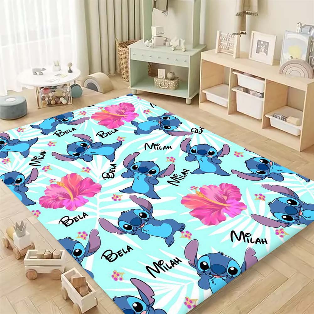 Stitch cartoon print decorative rug, suitable for home bedroom bedside, doorway, and bathroom mat. 60x90cm
Stitch cartoon print decorative rug, suitable for home bedroom bedside, doorway, and bathroom mat. 60x90cm