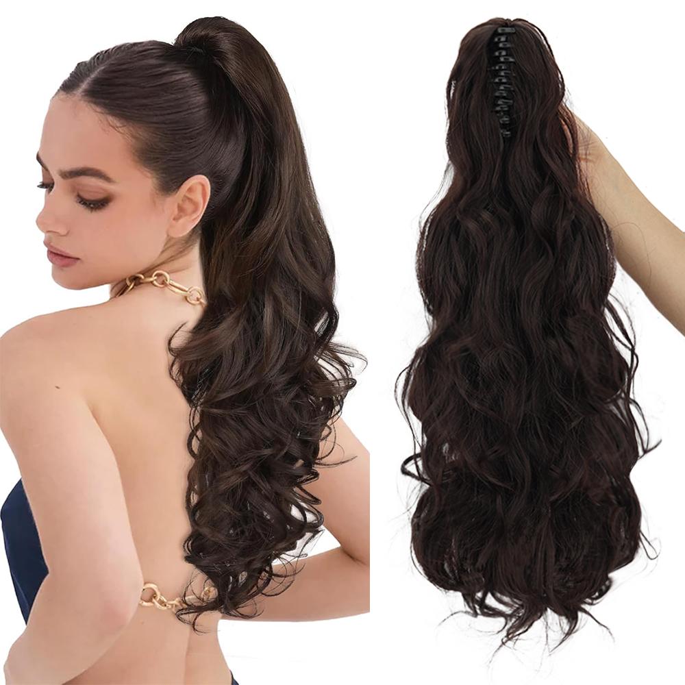 XINRAN Claw Ponytail Wig Synthetic Long Wavy Curly Ponytail Wig Extensions Natural Looking High Temperature Fiber Wig For Women Daily Cosplay Wear 50cm
XINRAN Claw Ponytail Wig Synthetic Long Wavy Curly Ponytail Wig Extensions Natural Looking High Temperature Fiber Wig For Women Daily Cosplay Wear 50cm