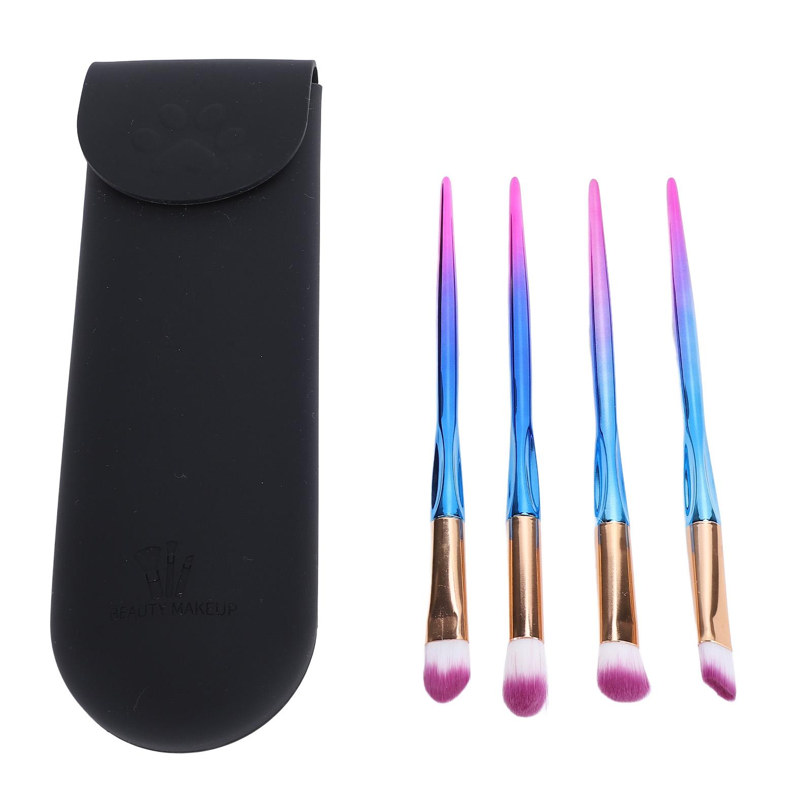 4pcs Cosmetic Brush Set Blue and Purple Handle Makeup Brushes with Silicone Waterproof Cosmetic
4pcs Cosmetic Brush Set Blue and Purple Handle Makeup Brushes with Silicone Waterproof Cosmetic