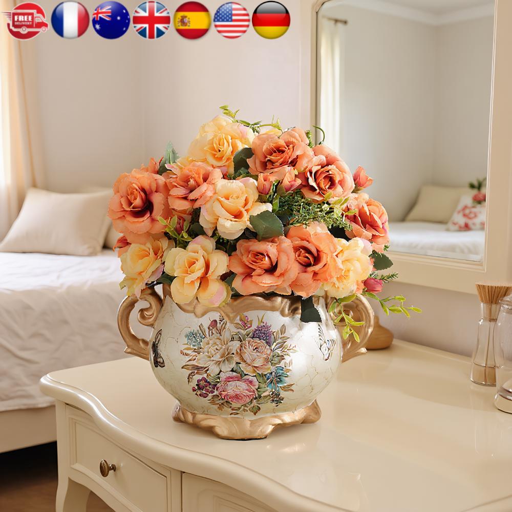 Europe Retro Ceramic Vase with Handle for Home Bedroom Living Room Decor (pink) United States
Europe Retro Ceramic Vase with Handle for Home Bedroom Living Room Decor (pink) United States