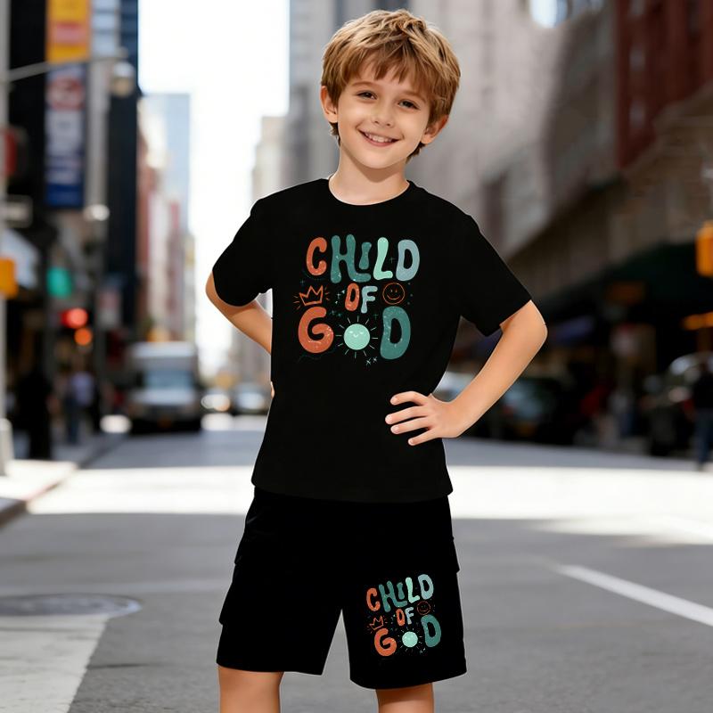 Boys 2 Piece CHILD OF GOD Letter Print Outfit, Short Sleeve T-Shirt and Shorts Set for Kids Age 5-14,Black and White Sporty Casual Summer Clothes 5-6 Years чёрный
Boys 2 Piece CHILD OF GOD Letter Print Outfit, Short Sleeve T-Shirt and Shorts Set for Kids Age 5-14,Black and White Sporty Casual Summer Clothes 5-6 Years чёрный