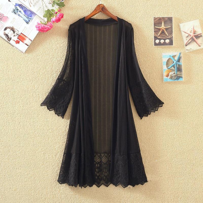 Spring Summer Sun Protection Clothing Women Lace Cardigan Loose Tops Women Flare Sleeve Coat Jacket Shirt Ladies Mesh Shawl XS чорний
Spring Summer Sun Protection Clothing Women Lace Cardigan Loose Tops Women Flare Sleeve Coat Jacket Shirt Ladies Mesh Shawl XS чорний