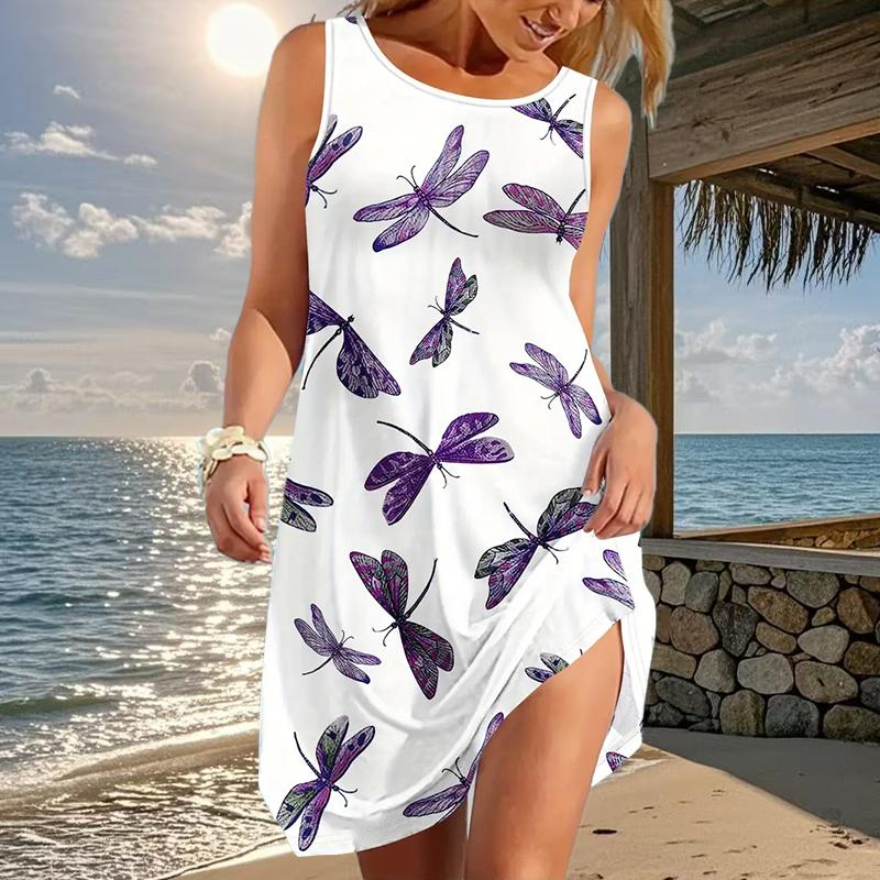 Women s Dragonfly Printed Sleeveless Round Neck Dress Loose Soft and Comfortable Plus Size Dress XS белый
Women s Dragonfly Printed Sleeveless Round Neck Dress Loose Soft and Comfortable Plus Size Dress XS белый