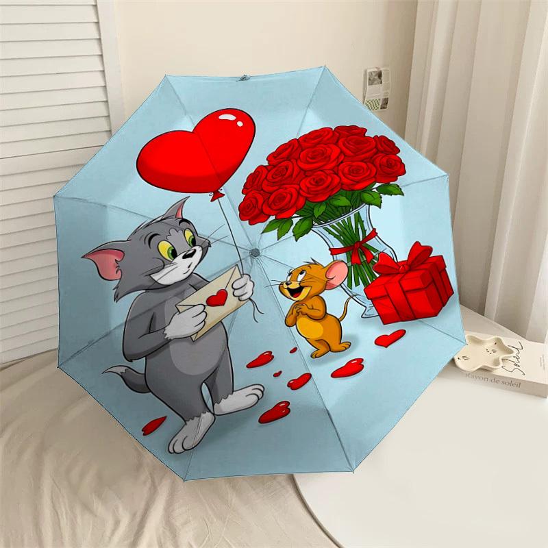 1pc cat mouse Automatic Open/Close Umbrella Compact Folding Umbrella with 8-Rib Shaft lightweight esign, for Women/Men1134A
1pc cat mouse Automatic Open/Close Umbrella Compact Folding Umbrella with 8-Rib Shaft lightweight esign, for Women/Men1134A