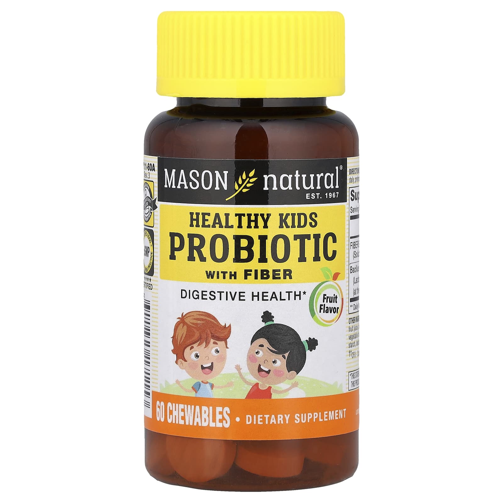 Healthy Children s Probiotics with Dietary Fiber, Chewable Tablets 60
Healthy Children s Probiotics with Dietary Fiber, Chewable Tablets 60