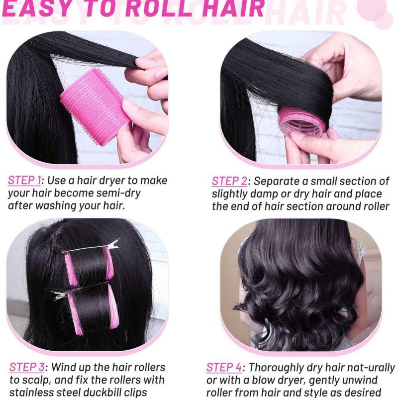 6Pcs Self Grip Hair Roller Curler Set Heatless Hair Roller for Long Medium Short Salon Hairdressing DIY No Heat Hair Volume
6Pcs Self Grip Hair Roller Curler Set Heatless Hair Roller for Long Medium Short Salon Hairdressing DIY No Heat Hair Volume
