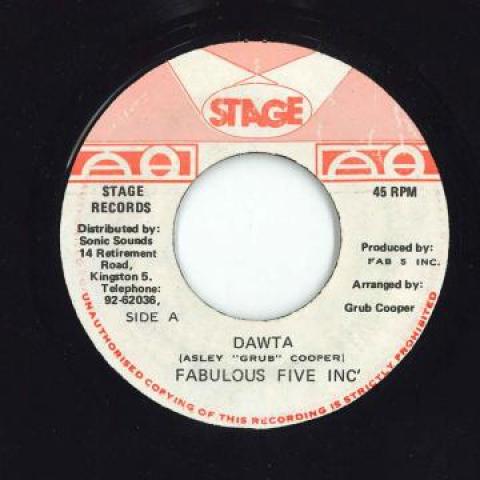 7inch Record FABULOUS FIVE INC. Dawta Version none Stage 1982 Jamaica Reggae Ska Dub Used
7inch Record FABULOUS FIVE INC. Dawta Version none Stage 1982 Jamaica Reggae Ska Dub Used