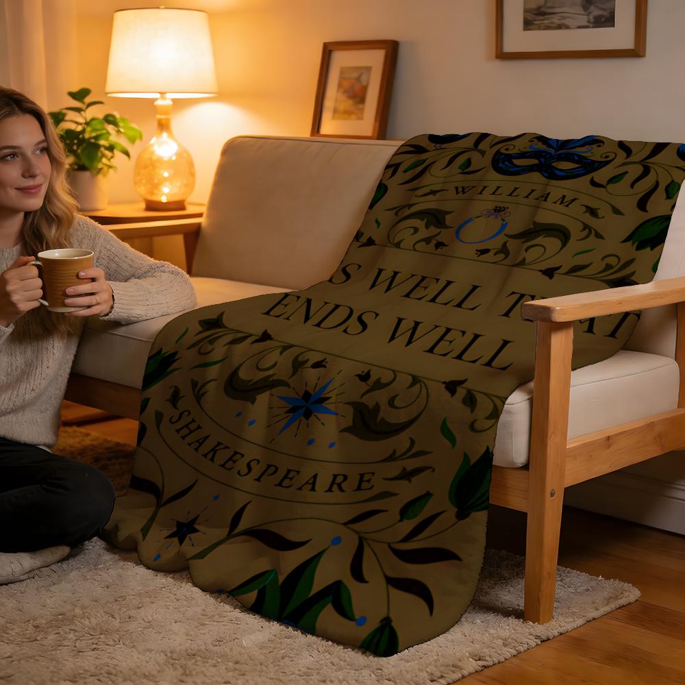 Throw High-Density Short Plush Blanket For Sofa Nap Room Soft Skin-Friendly All‘s Well That Ends Well 75x90cm
Throw High-Density Short Plush Blanket For Sofa Nap Room Soft Skin-Friendly All‘s Well That Ends Well 75x90cm