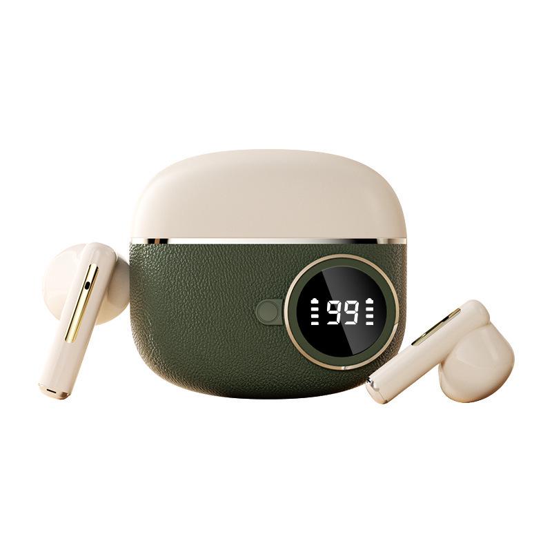 D339 Retro Wireless Bluetooth Earbuds with Digital Display, Noise-Canceling, Long Battery Life, Leather Texture Design зелений
D339 Retro Wireless Bluetooth Earbuds with Digital Display, Noise-Canceling, Long Battery Life, Leather Texture Design зелений