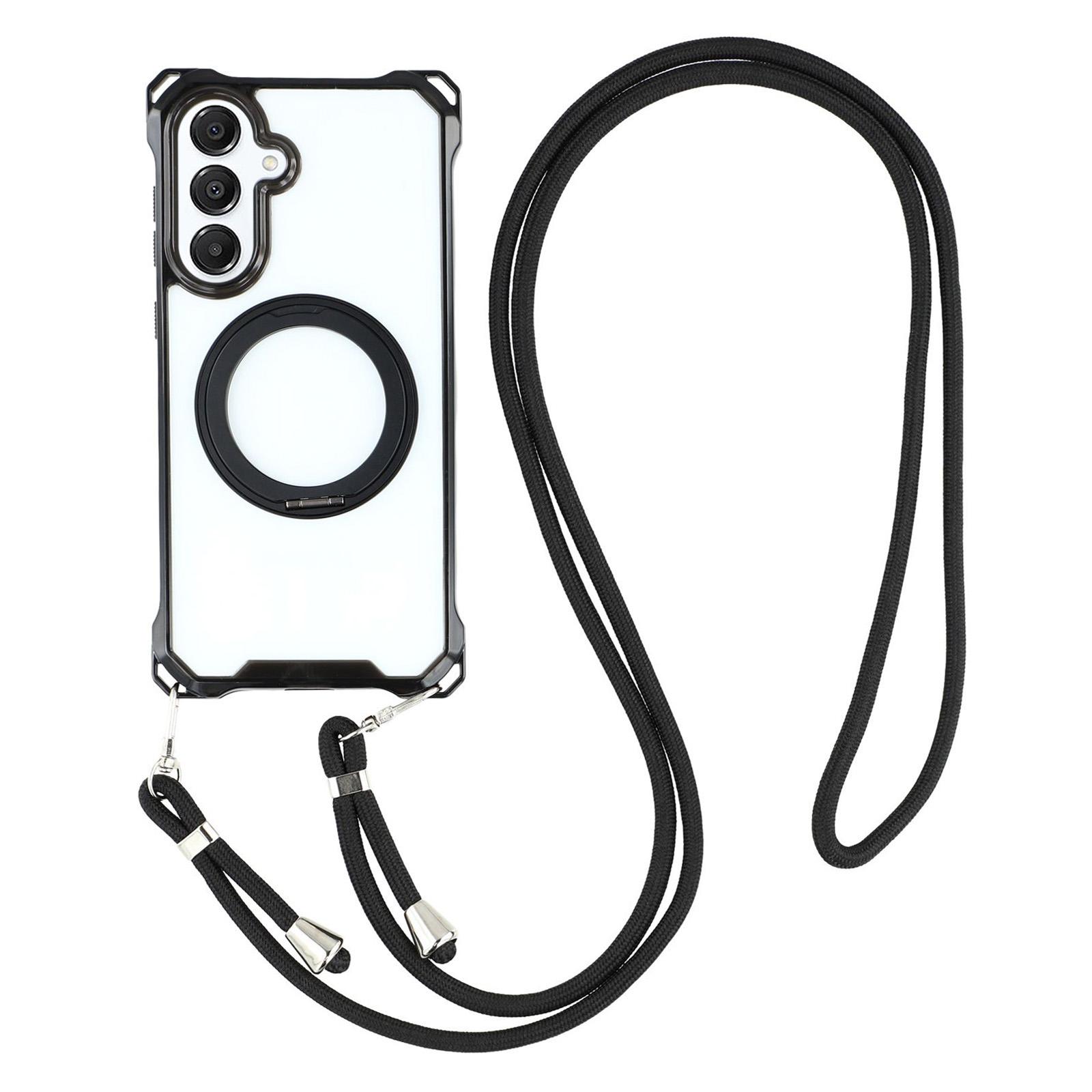 For Samsung Galaxy A55 5G Magnetic Case Ring Kickstand TPU+PC Phone Cover with Lanyard Black
For Samsung Galaxy A55 5G Magnetic Case Ring Kickstand TPU+PC Phone Cover with Lanyard Black