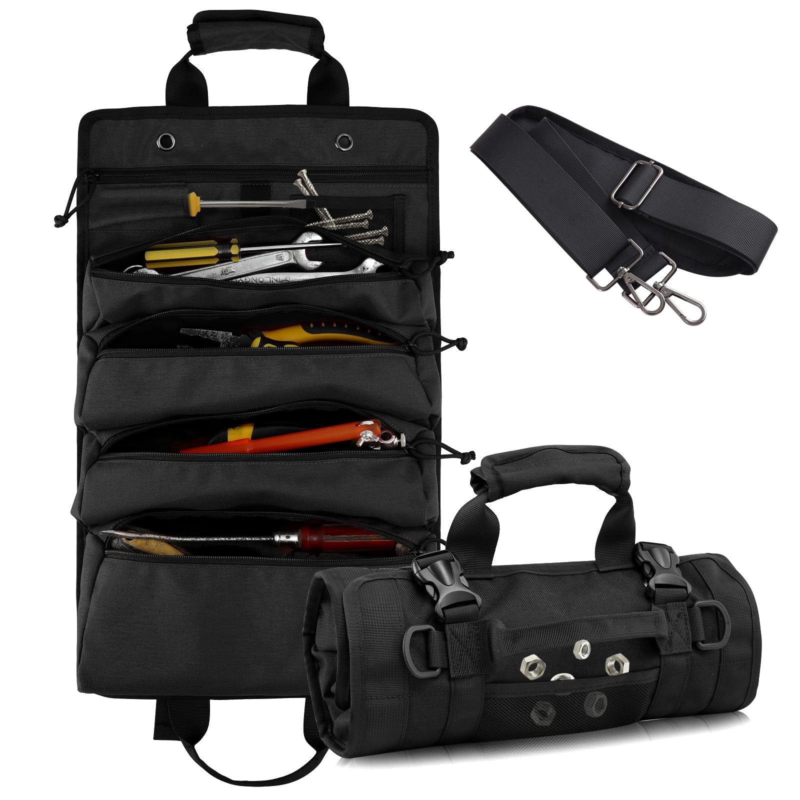 Koolertron Tool Multifunctional Roll Tool 4 1000D Oxford Tool Tool Tool Peg Peg Holds up to 32cm in Tool Highly Durable Material Bag, Bag, Pockets, чорний
Koolertron Tool Multifunctional Roll Tool 4 1000D Oxford Tool Tool Tool Peg Peg Holds up to 32cm in Tool Highly Durable Material Bag, Bag, Pockets, чорний