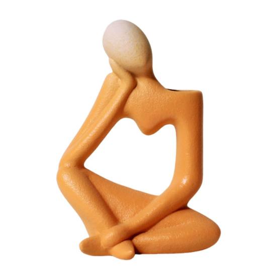 Керамическая ваза «Мыслитель», полое сердце, абстрактная ваза в форме человека, декоративная ваза оранжевый
Керамическая ваза «Мыслитель», полое сердце, абстрактная ваза в форме человека, декоративная ваза оранжевый