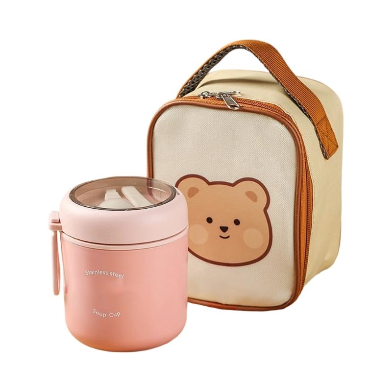 Insulated Lunch Bag With 304 Food Grade Nonrust Steel Cup Leak Proof Lid Spoon For Commuting Outdoors розовый
Insulated Lunch Bag With 304 Food Grade Nonrust Steel Cup Leak Proof Lid Spoon For Commuting Outdoors розовый
