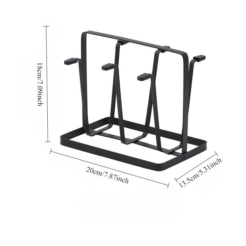 Подвесная сушилка для стальных чашек для бутылок, 6 крючков-органайзер для стеклянных контейнеров для питья с защитными резиновыми крючками на концах чёрный
Подвесная сушилка для стальных чашек для бутылок, 6 крючков-органайзер для стеклянных контейнеров для питья с защитными резиновыми крючками на концах чёрный