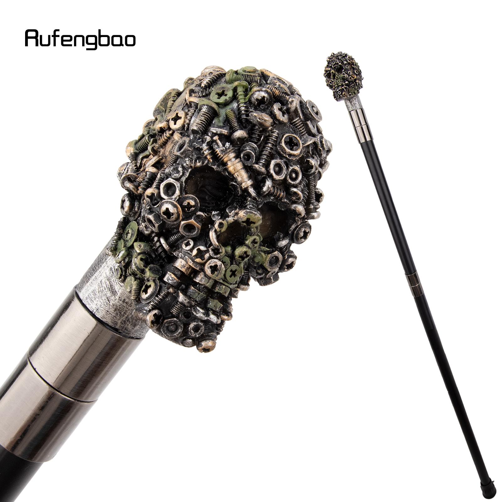 Yellow Resin Screw Skull Head Walking Cane Fashion Decorative Steel Stick Gentleman Elegant Cosplay Cane Knob Crosier 94cm
Yellow Resin Screw Skull Head Walking Cane Fashion Decorative Steel Stick Gentleman Elegant Cosplay Cane Knob Crosier 94cm
